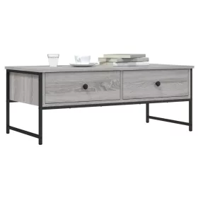   Szürke sonoma színű szerelt fa dohányzóasztal 101x49x39,5 cm