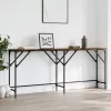 Füstös tölgy színű szerelt fa tálalóasztal 180x29x75 cm
