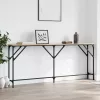 Füstös tölgy színű szerelt fa tálalóasztal 180x23x75 cm