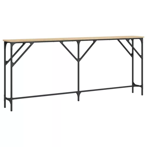 Füstös tölgy színű szerelt fa tálalóasztal 180x23x75 cm