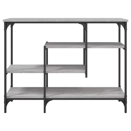 Szürke sonoma színű tálalóasztal polcokkal 100 x 35 x 75 cm