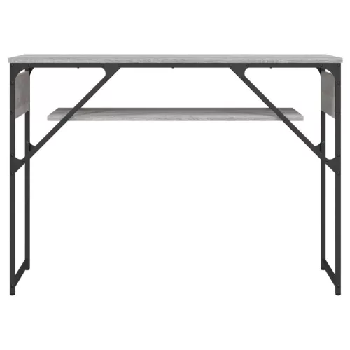 Szürke sonoma színű szerelt fa tálalóasztal polccal 105x30x75cm