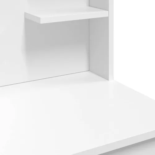 Fehér fésülködőasztal LED-del 96x40x142 cm