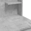 Betonszürke fésülködőasztal LED-del 96 x 40 x 142 cm