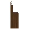 Barna tölgy fésülködőasztal LED-del 96x40x142 cm