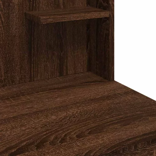 Barna tölgy fésülködőasztal LED-del 96x40x142 cm