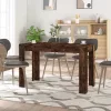 Füstös tölgy színű szerelt fa étkezőasztal 120 x 60 x 76 cm