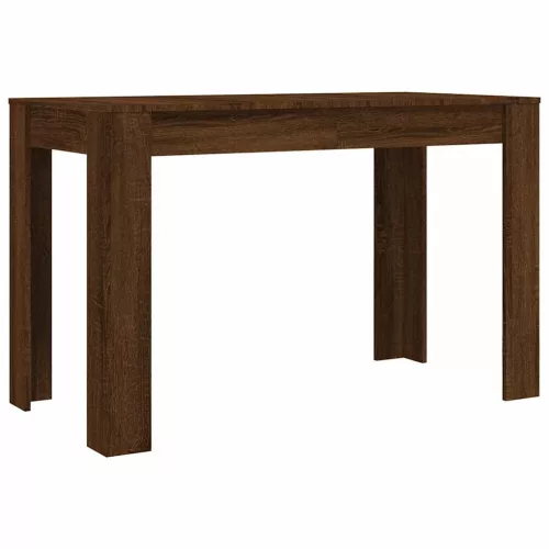 Barna tölgy színű szerelt fa étkezőasztal 120 x 60 x 75 cm