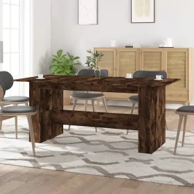   Füstös tölgy színű szerelt fa étkezőasztal 180 x 90 x 76 cm