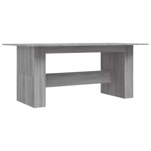 Szürke sonoma színű szerelt fa étkezőasztal 180 x 90 x 76 cm