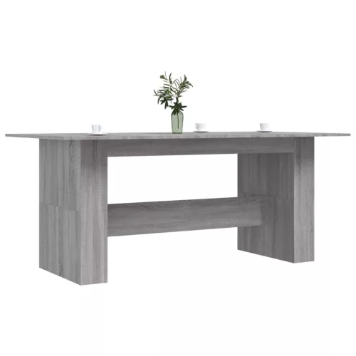 Szürke sonoma színű szerelt fa étkezőasztal 180 x 90 x 76 cm