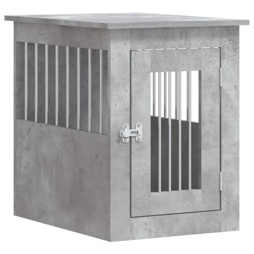 Betonszürke szerelt fa kutyaketrec 45 x 62 x 59 cm