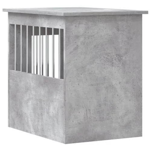 Betonszürke szerelt fa kutyaketrec 45 x 62 x 59 cm