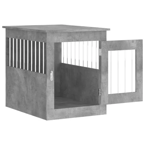 Betonszürke szerelt fa kutyaketrec 55 x 75 x 65 cm