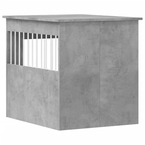 Betonszürke szerelt fa kutyaketrec 64,5 x 80 x 71 cm