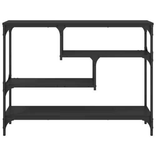Fekete szerelt fa tálalóasztal 100x30x75 cm