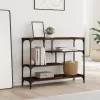 Füstös tölgy színű szerelt fa tálalóasztal 100x30x75 cm