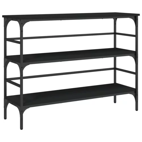 Fekete szerelt fa tálalóasztal 100x32x75 cm
