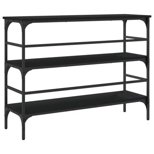 Fekete szerelt fa tálalóasztal 100x32x75 cm