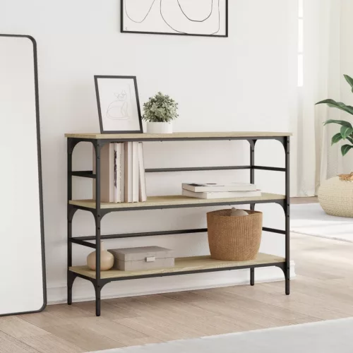 Sonoma tölgy színű szerelt fa dohányzóasztal 100x32x75 cm