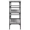 Szürke sonoma színű szerelt fa tálalóasztal 100x32x75 cm