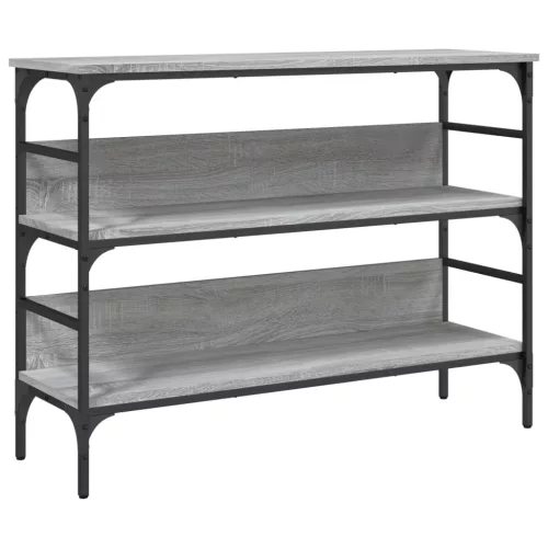 Szürke sonoma színű szerelt fa tálalóasztal 100x32x75 cm
