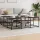 Barna tölgyszínű szerelt fa dohányzóasztal 121x121x40 cm