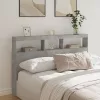 Betonszürke áthidalószekrény LED-világítással 160 x 17 x 102 cm