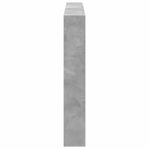 Betonszürke áthidalószekrény LED-világítással 160 x 17 x 102 cm