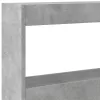 Betonszürke áthidalószekrény LED-világítással 160 x 17 x 102 cm