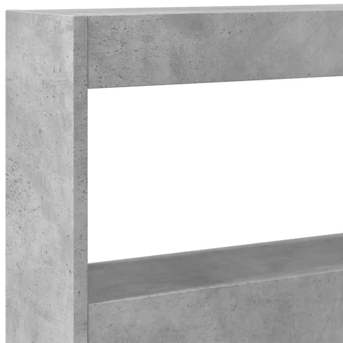 Betonszürke áthidalószekrény LED-világítással 180 x 17 x 102 cm