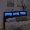 Füstös tölgy színű áthidalószekrény LED-ekkel 180x17x102 cm