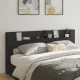 Fekete áthidalószekrény LED-világítással 220 x 16,5 x 103,5 cm