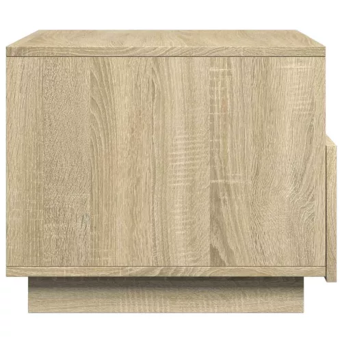 Sonoma tölgy színű dohányzóasztal LED-lámpákkal 50x49x40 cm