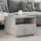 Betonszürke dohányzóasztal LED-lámpákkal 50x49x40 cm