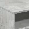 Betonszürke dohányzóasztal LED-lámpákkal 50x49x40 cm