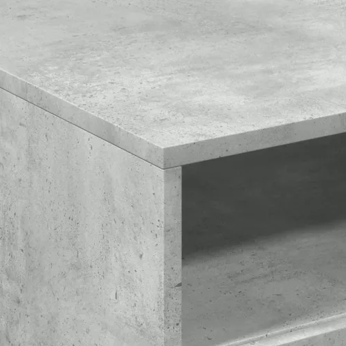 Betonszürke dohányzóasztal LED-lámpákkal 50x49x40 cm