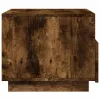 Füstös tölgy színű dohányzóasztal LED-lámpákkal 50x49x40 cm