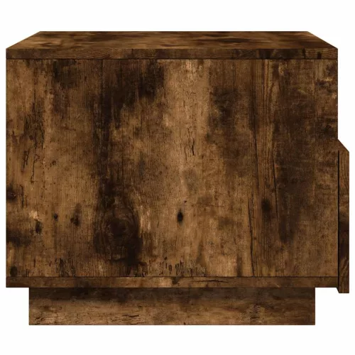 Füstös tölgy színű dohányzóasztal LED-lámpákkal 50x49x40 cm