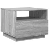 Szürke sonoma színű dohányzóasztal LED-lámpákkal 50x49x40 cm