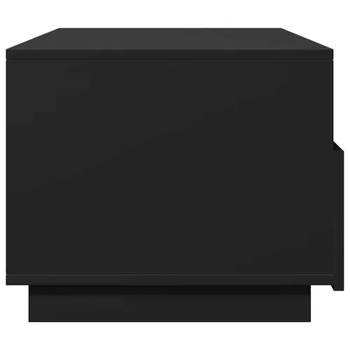 Fekete dohányzóasztal LED-lámpákkal 90x49x40 cm