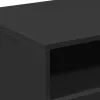 Fekete dohányzóasztal LED-lámpákkal 90x49x40 cm