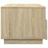 Sonoma tölgy színű dohányzóasztal LED-lámpákkal 90x49x40 cm