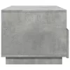 Betonszürke dohányzóasztal LED-lámpákkal 90x49x40 cm
