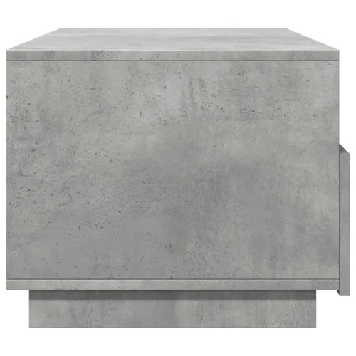 Betonszürke dohányzóasztal LED-lámpákkal 90x49x40 cm