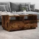 Füstös tölgy színű dohányzóasztal LED-lámpákkal 90x49x40 cm