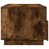 Füstös tölgy színű dohányzóasztal LED-lámpákkal 90x49x40 cm