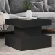 Fekete dohányzóasztal LED-lámpákkal 50 x 50 x 40 cm