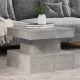Betonszürke dohányzóasztal LED-lámpákkal 50 x 50 x 40 cm