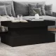 Fekete dohányzóasztal LED-lámpákkal 90x50x40 cm